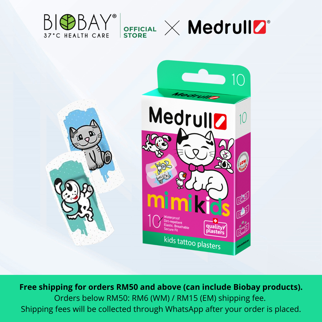 Medrull Waterproof Transparent Sterile Plaster Tattoo Mimi Kids (10 Pieces)