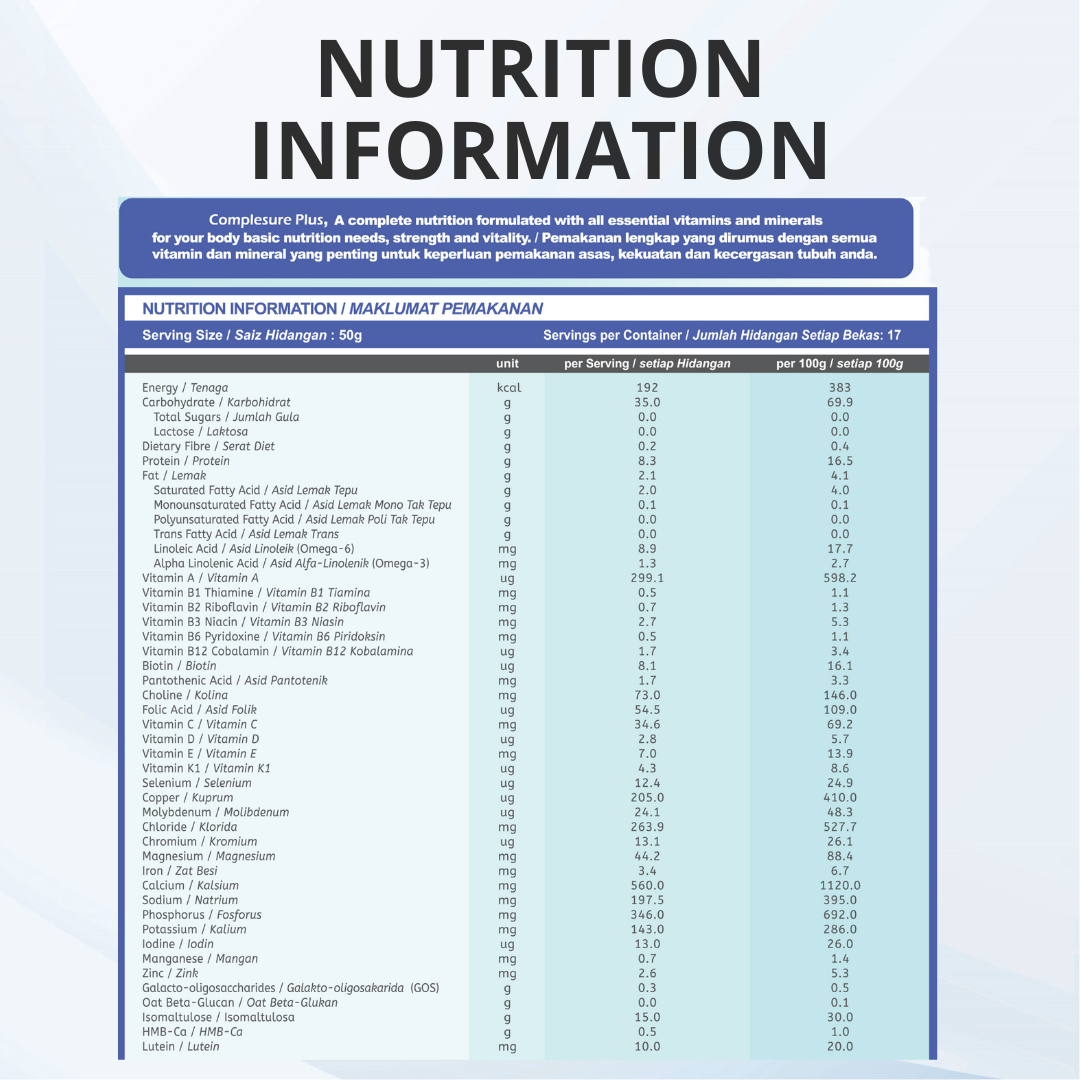 Complesure Plus Improved Taste (850g)