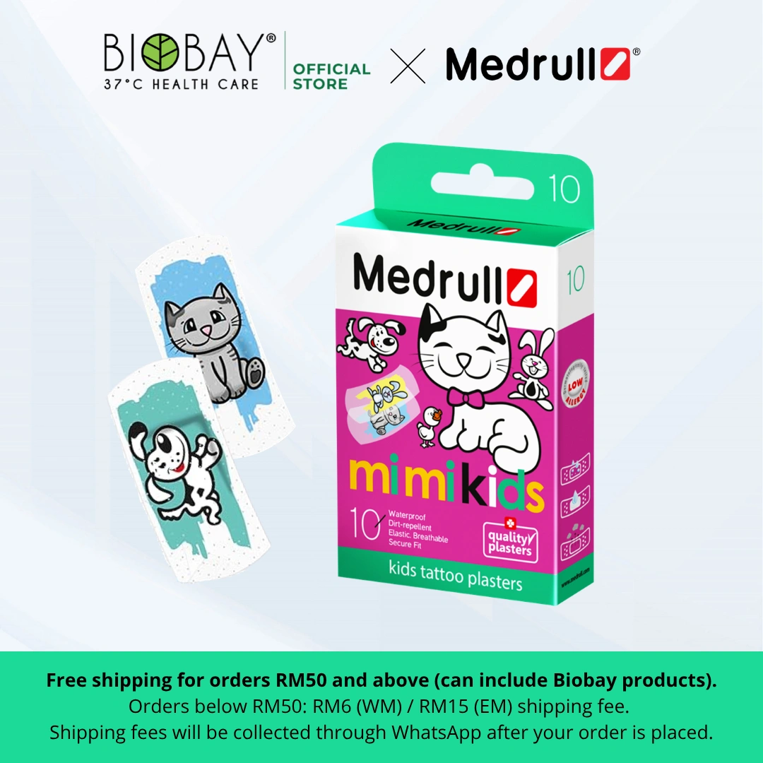 Medrull Waterproof Transparent Sterile Plaster Tattoo Mimi Kids (10 Pieces)