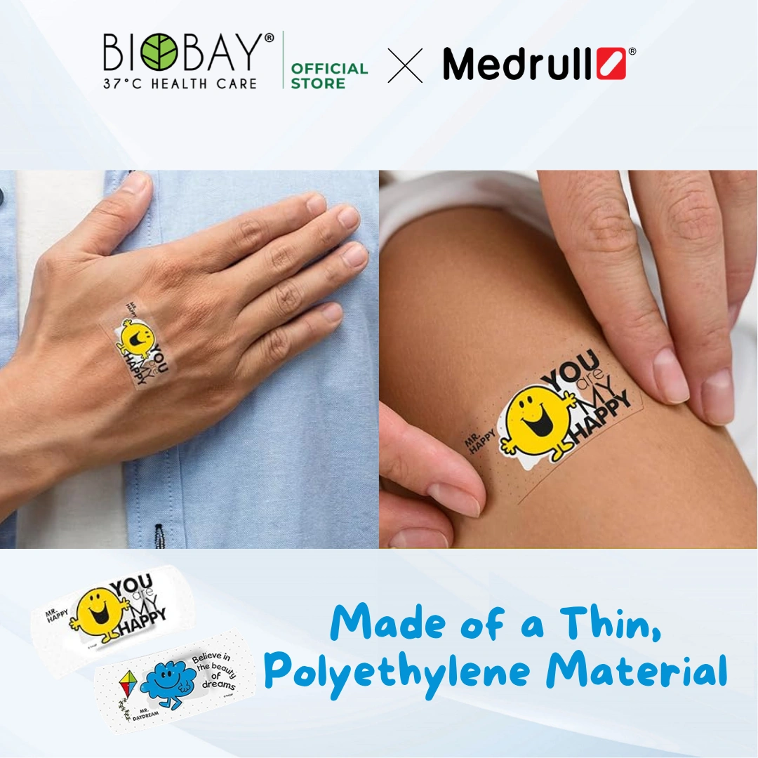 Medrull Transparent Waterproof Plaster Mr Happy (10 pieces)