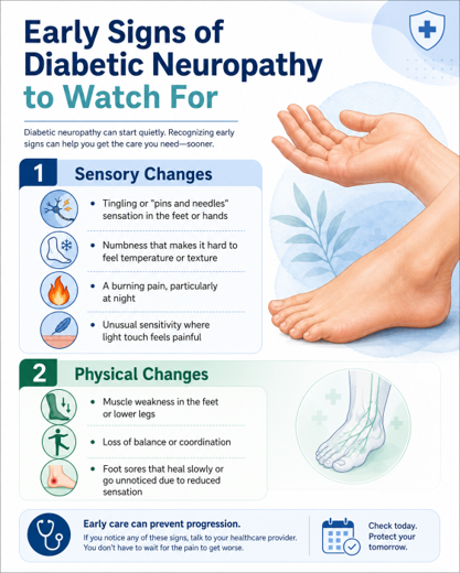 Early signs of diabetic neuropathy