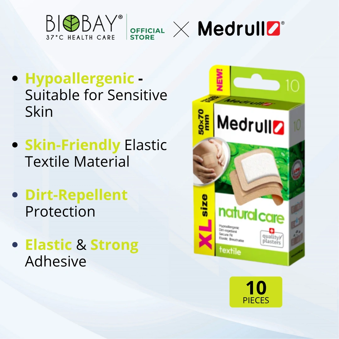 Medrull Natural Care Plasters | XL Size (10 pieces)