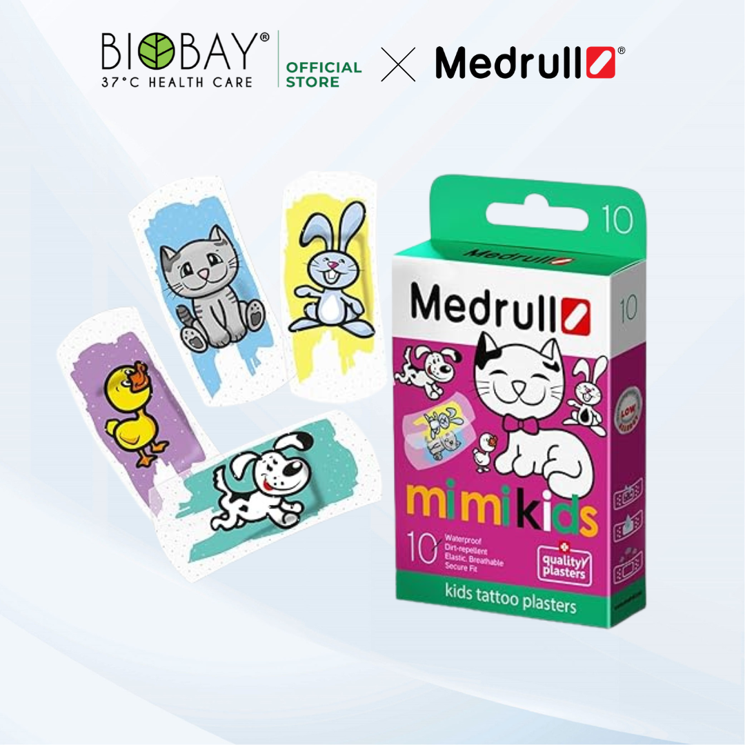 Medrull Waterproof Transparent Sterile Plaster Tattoo Mimi Kids (10 Pieces)